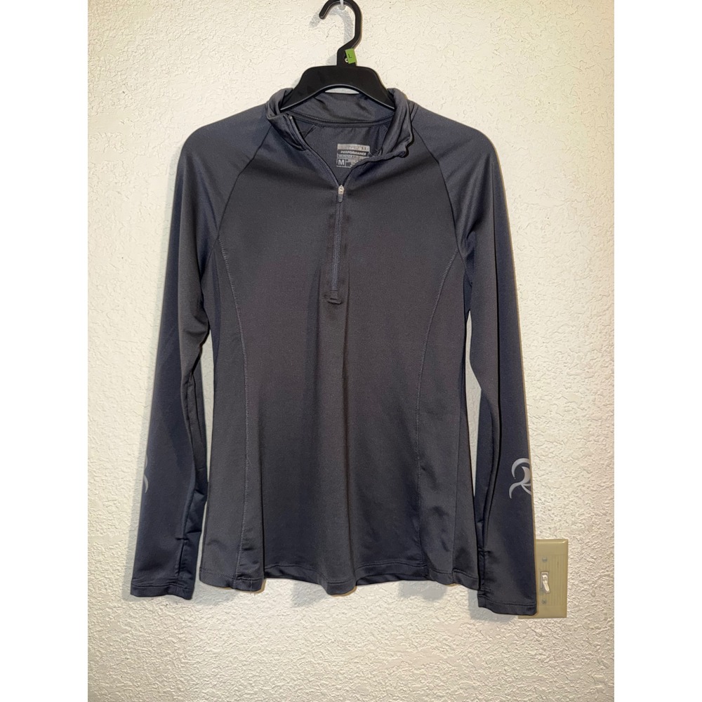 Layer 8 Womens Qwick Dry Quarter Zip Performance Pullover Gray Size Medium - Picture 6 of 6